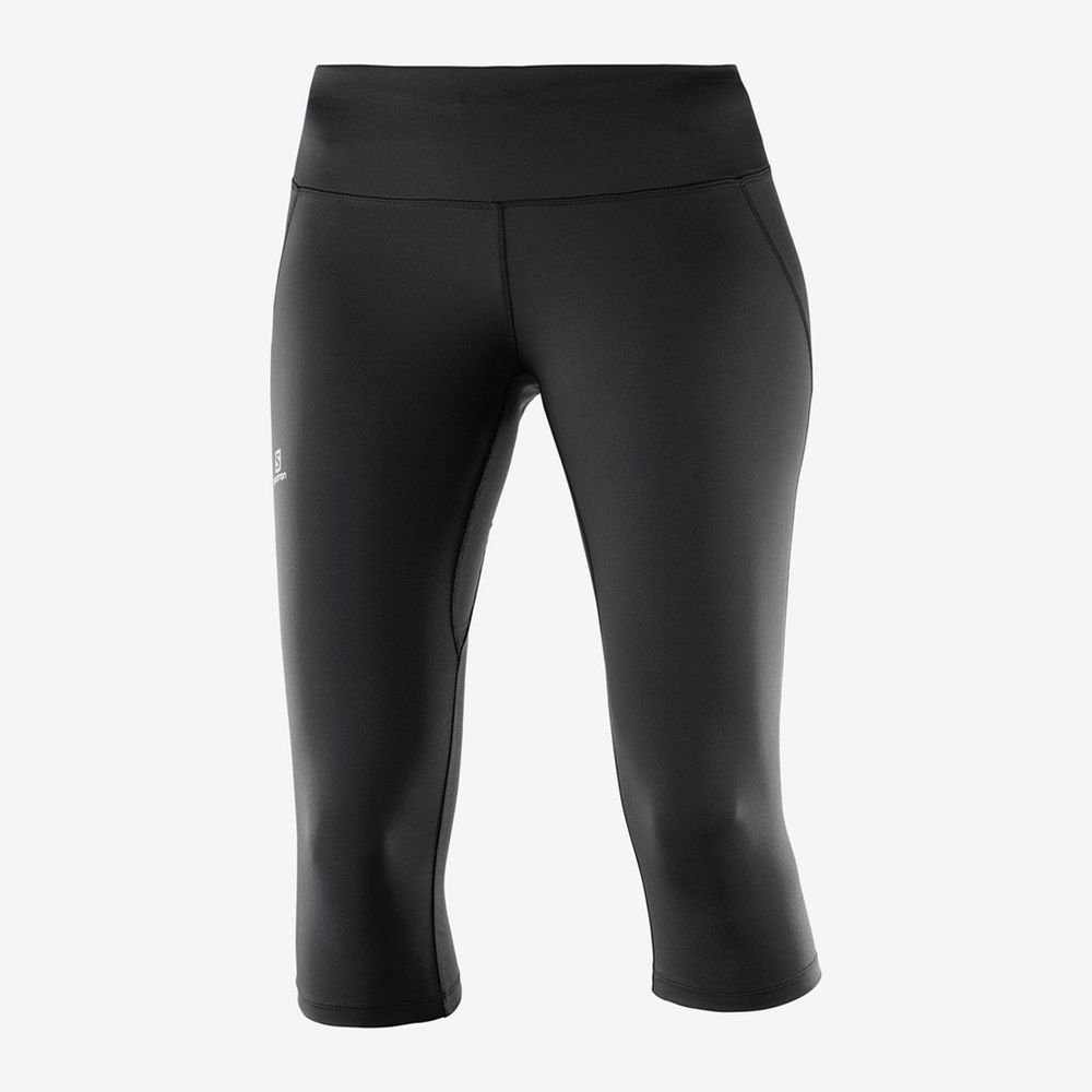 Salomon Leggings Dame Sort - AGILE MID (OVGHJ-5038)
